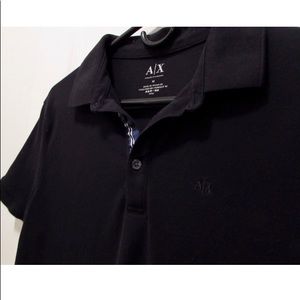 Armani Exchange men’s polo in black